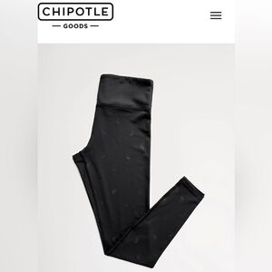 Chipotle Pepper Leggings Chipotle Goods Black Size Medium